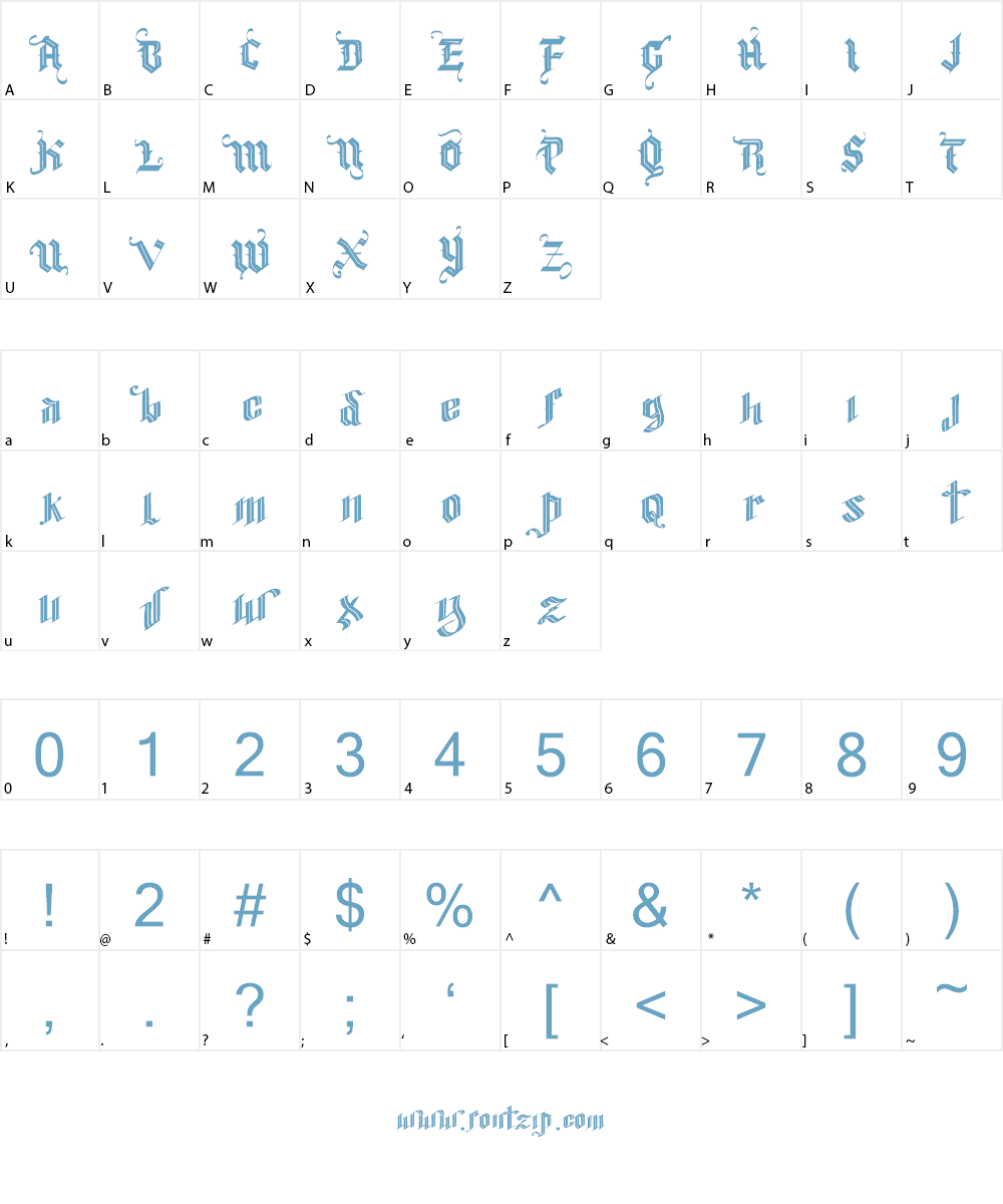 Vtks Blacqui Latter Font Character